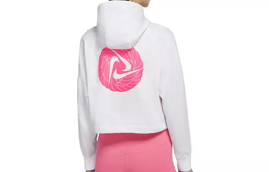 Свитшот женский белый/розовый Nike, белый