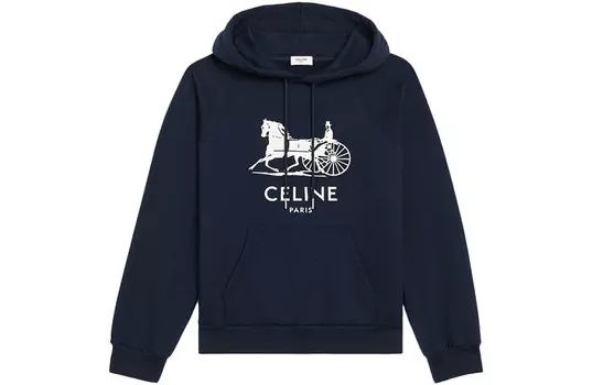 Свитшот женский Celine с рисунком, темно-синий