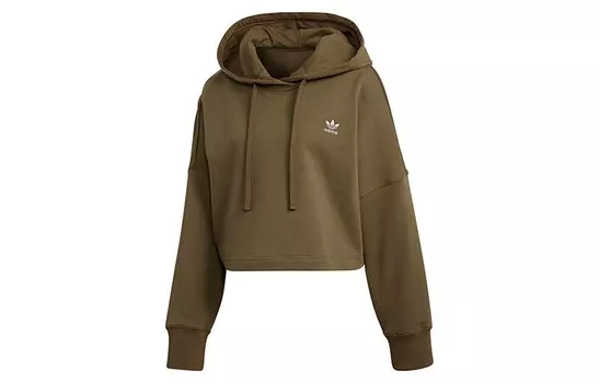 Свитшот женский Complements Olive Green Adidas Originals, оливково-зеленый