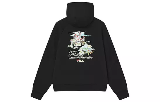 Свитшот женский, цвет черный как смоль Fila