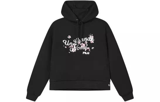 Свитшот женский, цвет черный как смоль Fila