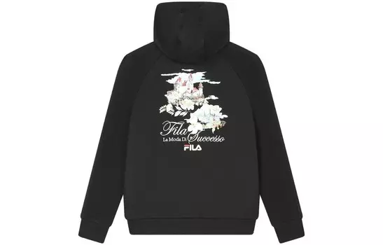 Свитшот женский, цвет черный как смоль Fila