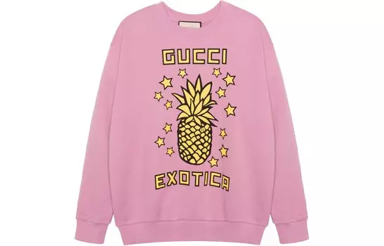Свитшот женский Gucci Exotica Pineapple-print, розовый