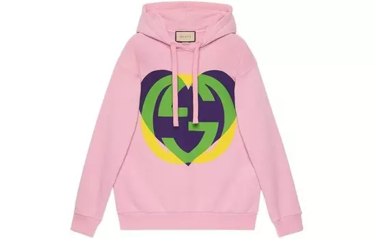 Свитшот женский Gucci Heart-print, розовый