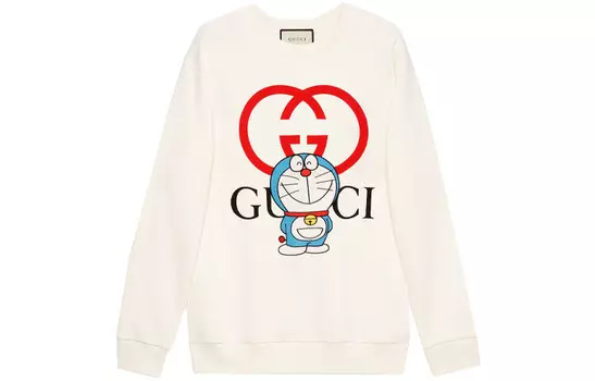 Свитшот женский Gucci с принтом, слоновая кость