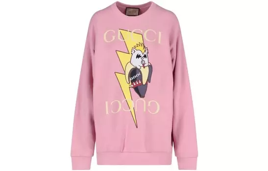 Свитшот женский Gucci x Bananya Printed, розовый
