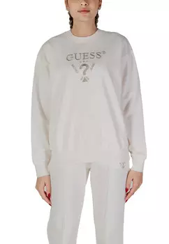 Свитшот женский GUESS с большим логотипом, белый