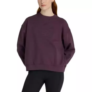 Свитшот женский из французского терри, цвет сливово-коричневый New Balance