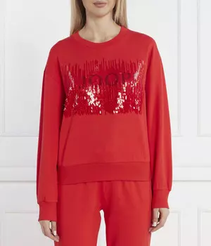 Свитшот женский Joop! с декором из пайеток, красный