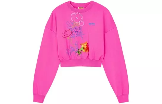 Свитшот женский Kenzo, ярко-розовый
