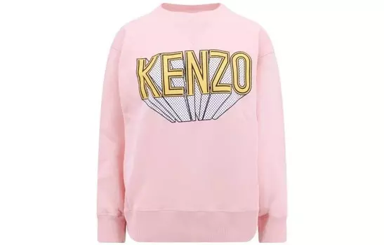Свитшот женский Kenzo, розовый / желтый
