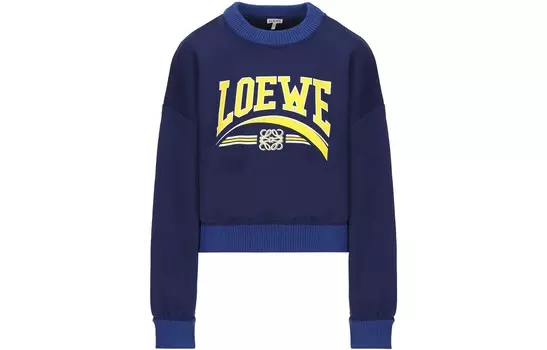 Свитшот женский Loewe, синий / желтый