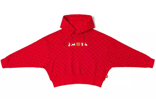 Свитшот женский новогодний красный принт-5814P Kappa