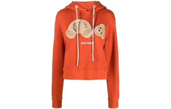 Свитшот женский оранжевый красный Palm Angels