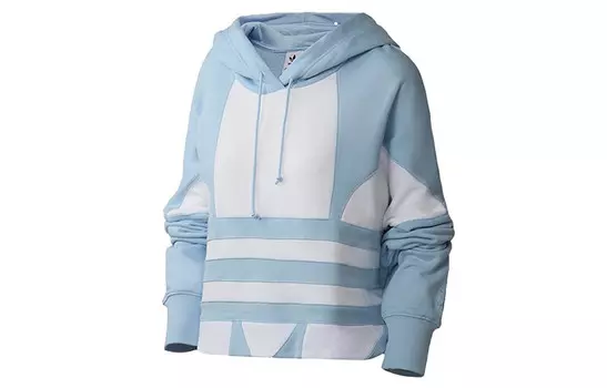 Свитшот женский пудрово-голубой/белый Adidas Originals, белый