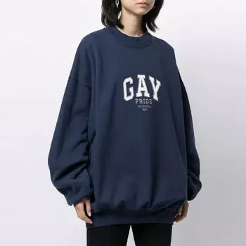 Свитшот женский синий Balenciaga