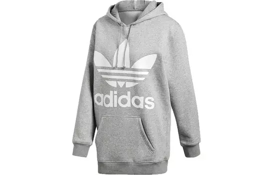 Свитшот женский, средний, серый, меланжевый Adidas Originals, серый