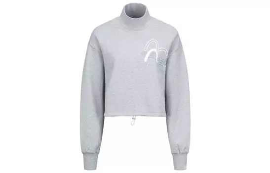 Свитшот женский светло-серый меланжевый Evisu