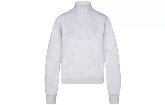 Свитшот женский светло-серый меланжевый Skims