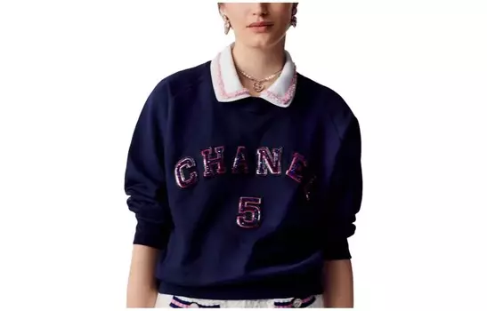 Свитшот женский темно-синий Chanel