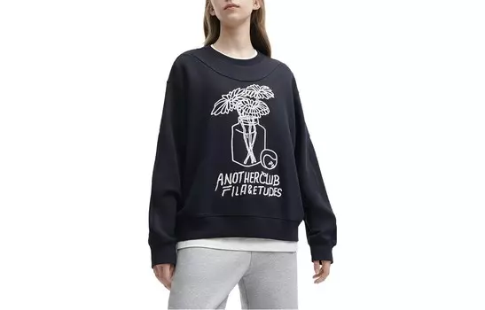 Свитшот женский темно-синий Fila