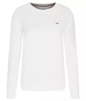 Свитшот женский Tommy Jeans однотонный, белый