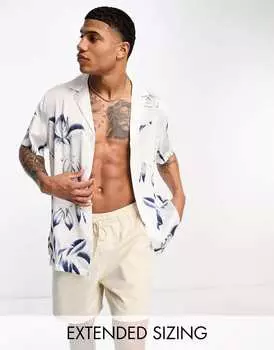 Свободная атласная рубашка с цветочным принтом ASOS DESIGN