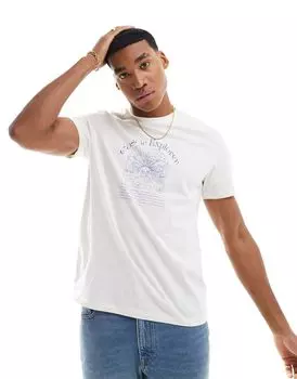 Свободная белая футболка с небесным принтом ASOS DESIGN