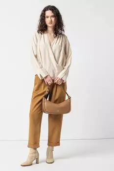 Свободная блузка со складками United Colors Of Benetton, белый