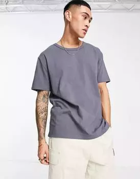 Свободная черная футболка ASOS
