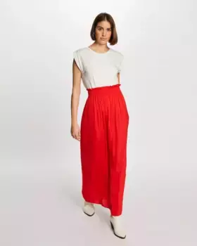 Свободная длинная юбка с эластичной талией Morgan, синий