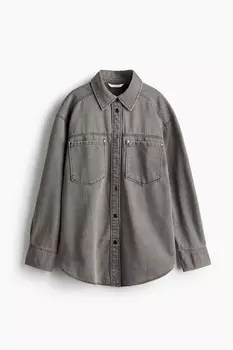 Свободная джинсовая блузка H&M, серый
