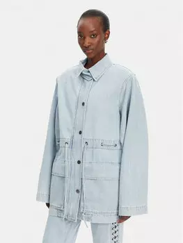 Свободная джинсовая рубашка 1141821468 Rotate, синий