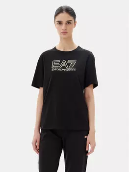 Свободная футболка 7W000098 AF12503 MC004 Ea7 Emporio Armani, черный
