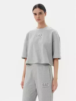 Свободная футболка 7W000177 AF12473 O8002 Ea7 Emporio Armani, серый