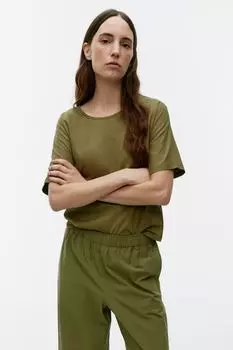 Свободная футболка Arket, хаки