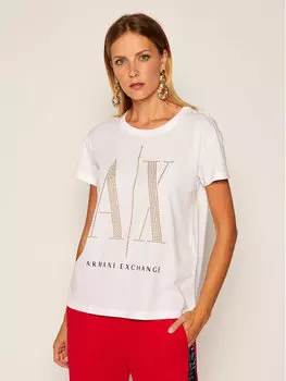 Свободная футболка Armani Exchange, белый