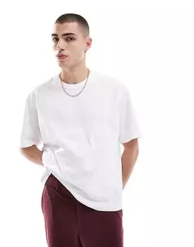 Свободная футболка белого цвета Jack & Jones