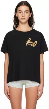 Свободная футболка Black Paris Kenzo