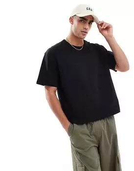 Свободная футболка черного цвета Jack & Jones