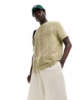 Свободная футболка цвета хаки ASOS DESIGN
