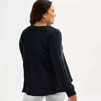 Свободная футболка для малышей Juniors' Plus SO с длинными рукавами SO