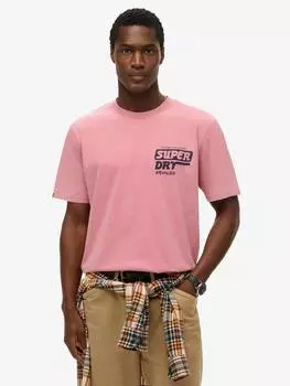 Свободная футболка для торговли инструментами Superdry, цвет Mesa Rose Pink