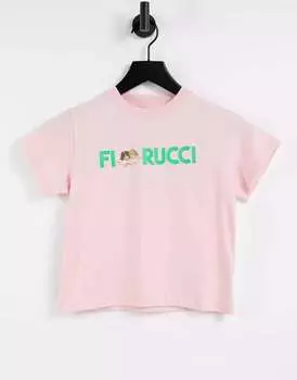 Свободная футболка Fiorucci с контрастным логотипом ангела