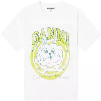 Свободная футболка Ganni Bunny