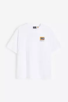 Свободная футболка H&M, белый