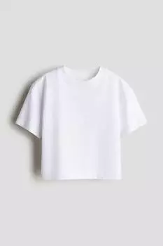 Свободная футболка H&M, белый