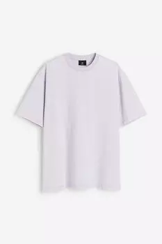 Свободная футболка H&M, фиолетовый