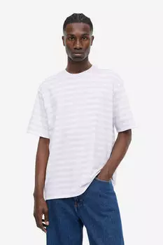 Свободная футболка H&M, фиолетовый