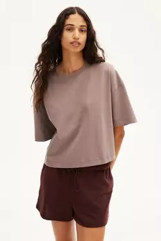 Свободная футболка H&M, коричневый
